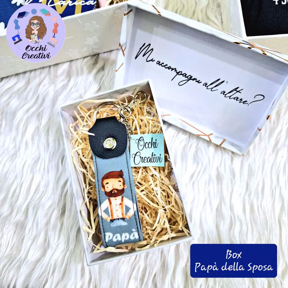 Box Papà della Sposa · Portachiavi